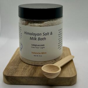 Himalayan salt and milk bath